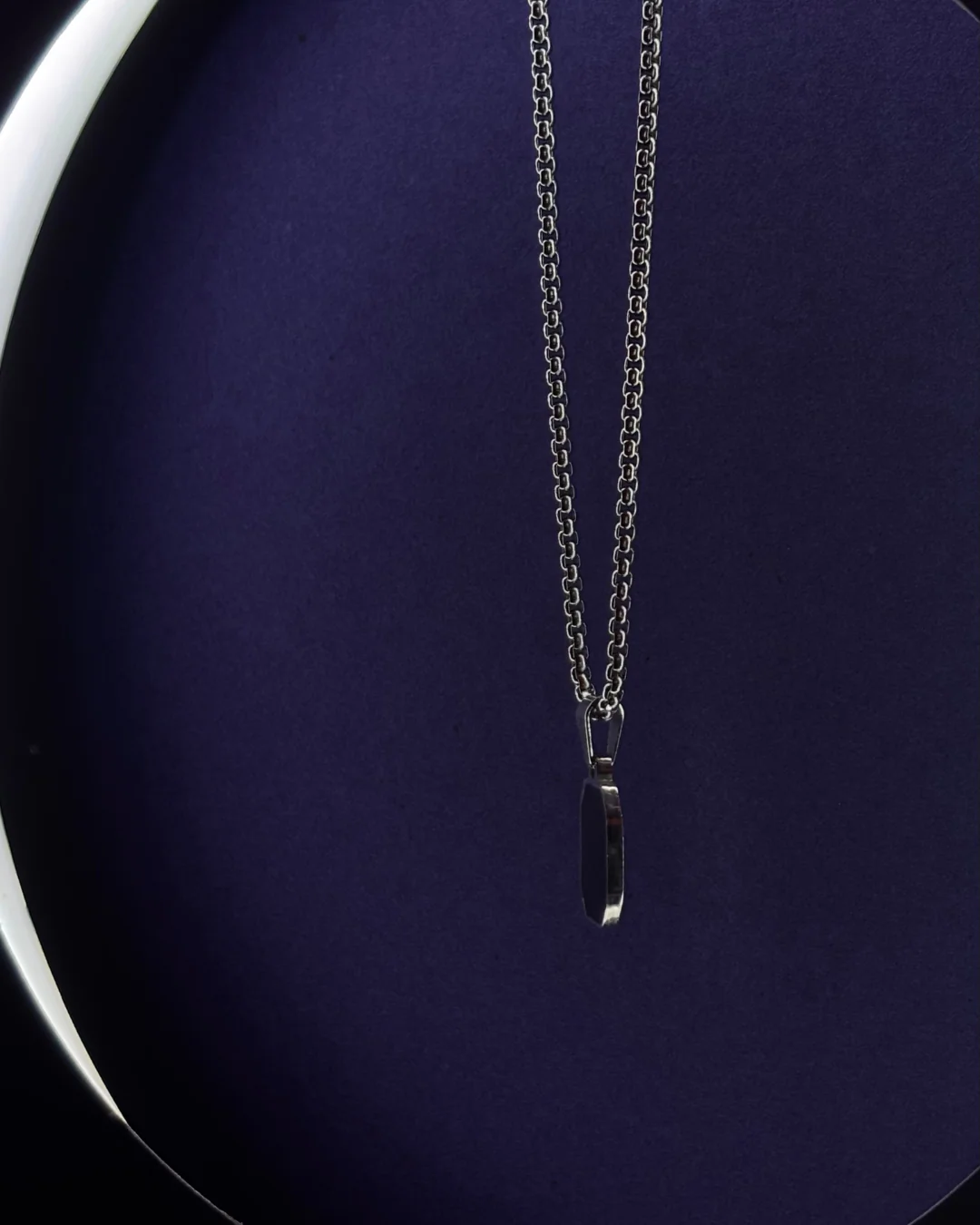 Black Hexagon Pendant with Curb - Image 3