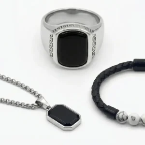 The Dark Edge Bundle — Bracelet, Ring & Pendant