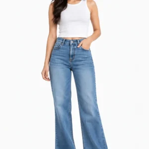Aura Blue Wide Jeans